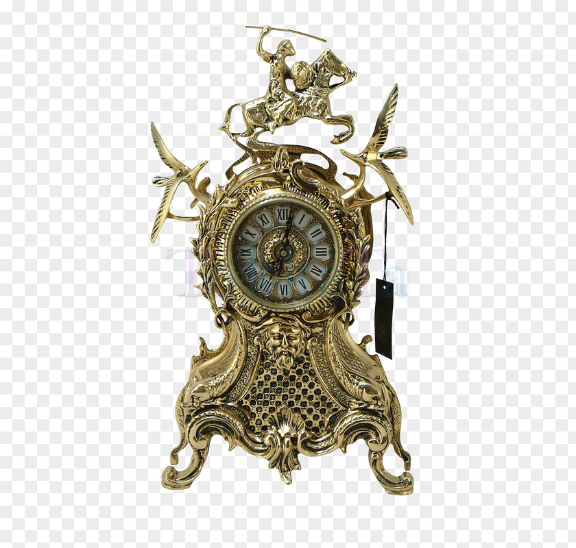 Brass Bronze Clock Gift Table PNG