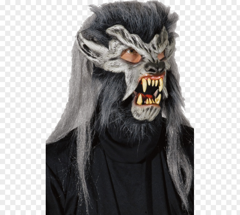 Mask Gray Wolf Halloween Costume Werewolf PNG