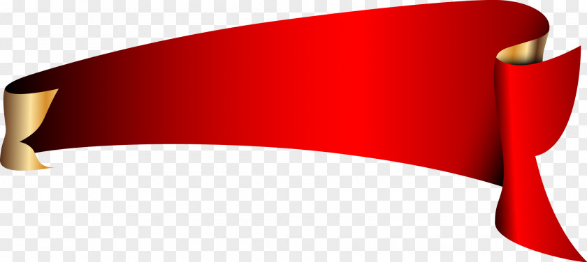 Red Roll Angle Vector Banner PNG