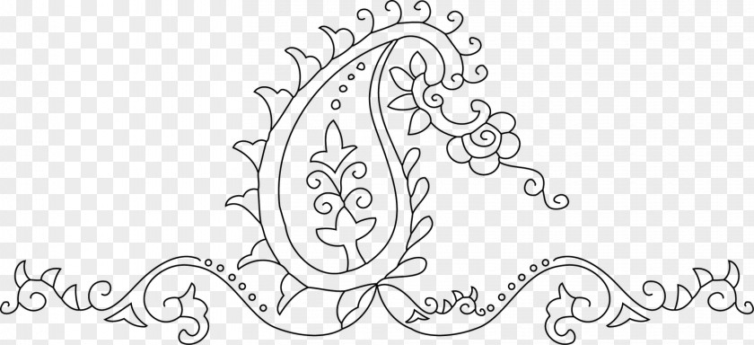 Paisley Black And White Visual Arts Wallpaper PNG