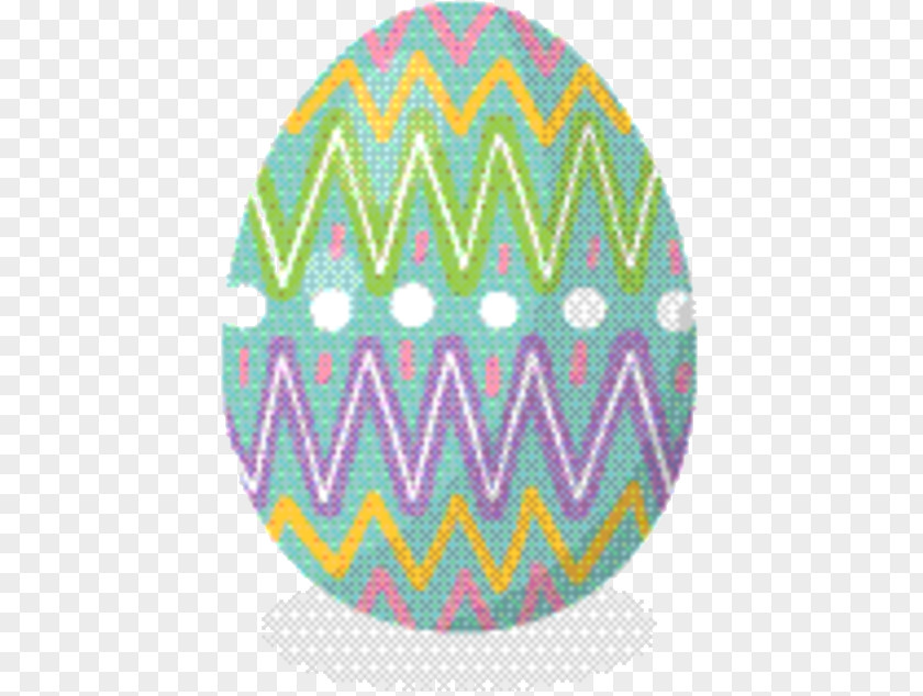 Teal Yellow Easter Egg Background PNG