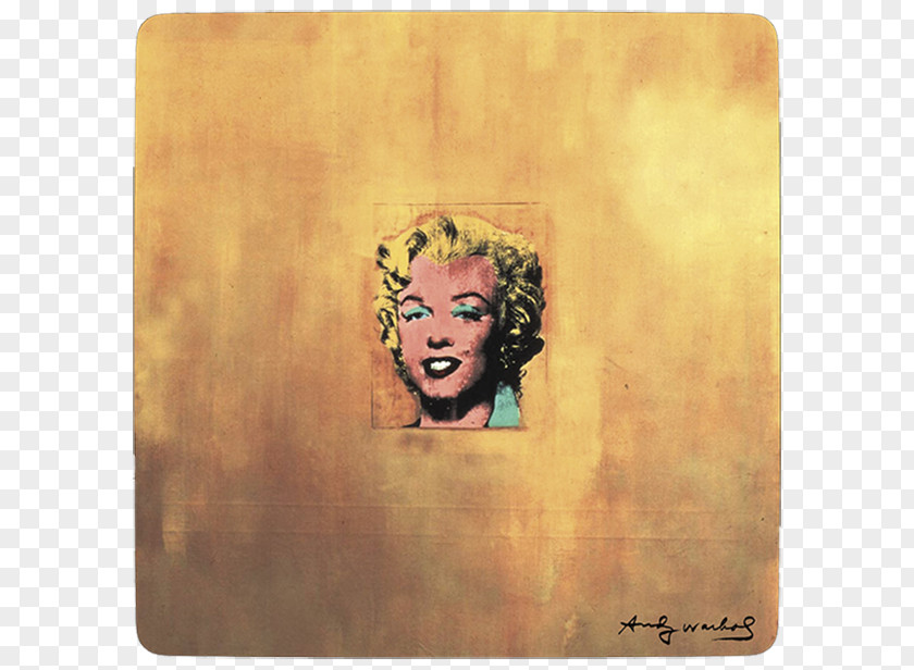 Andy Warhol Gold Marilyn Monroe Pop Art Modern PNG