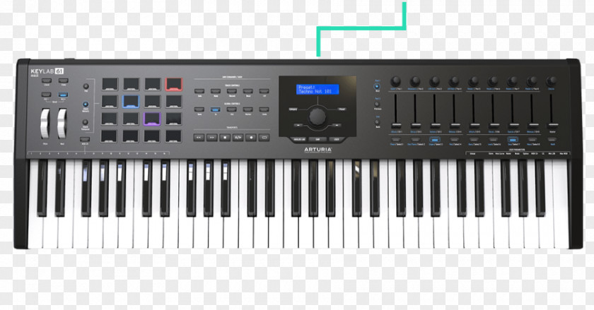 Arturia Keylab 49 Digital Piano MIDI Controllers Keyboard PNG