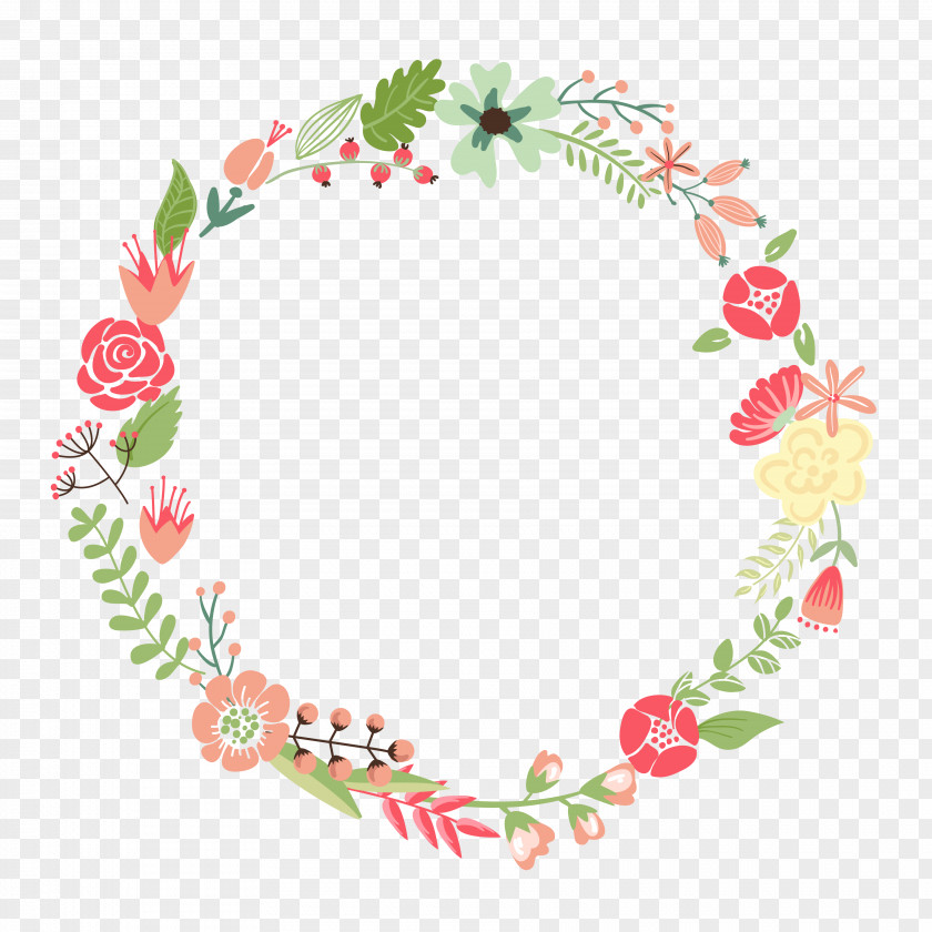Floral Picture Frames Flower Wreath Clip Art PNG