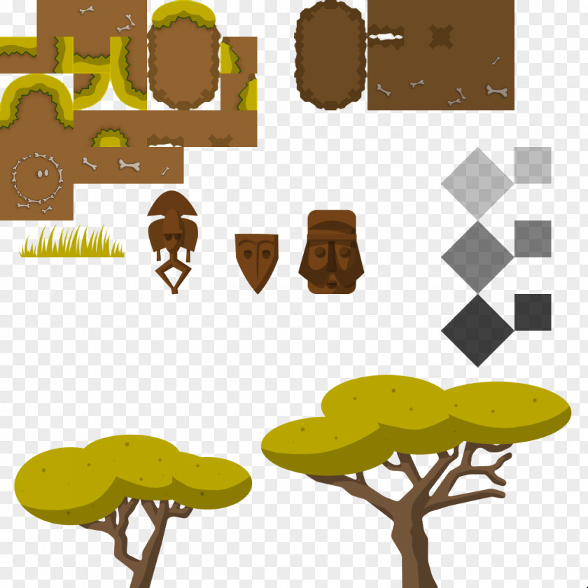 Pixel Tree Game Teeworlds Video Games Tile-based Clip Art PNG