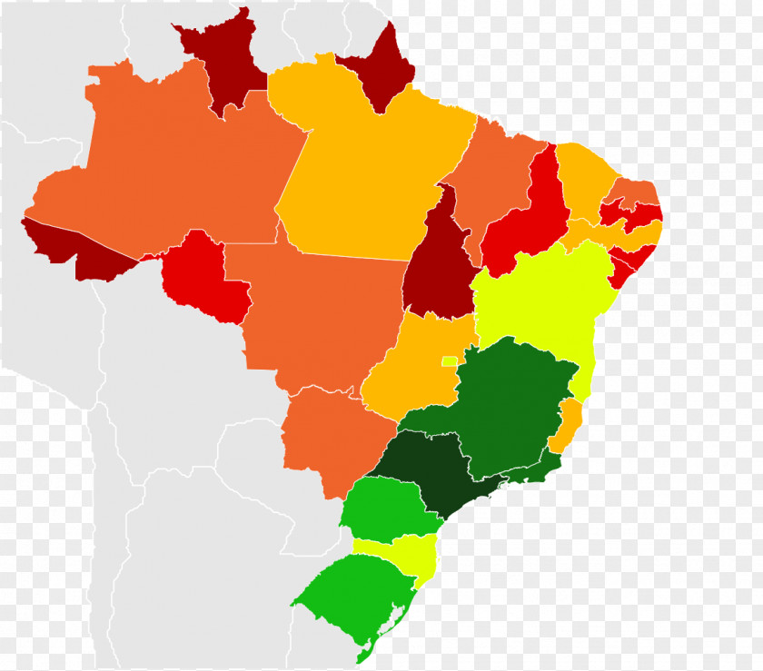 Brazil Mapa Polityczna Vector Map PNG