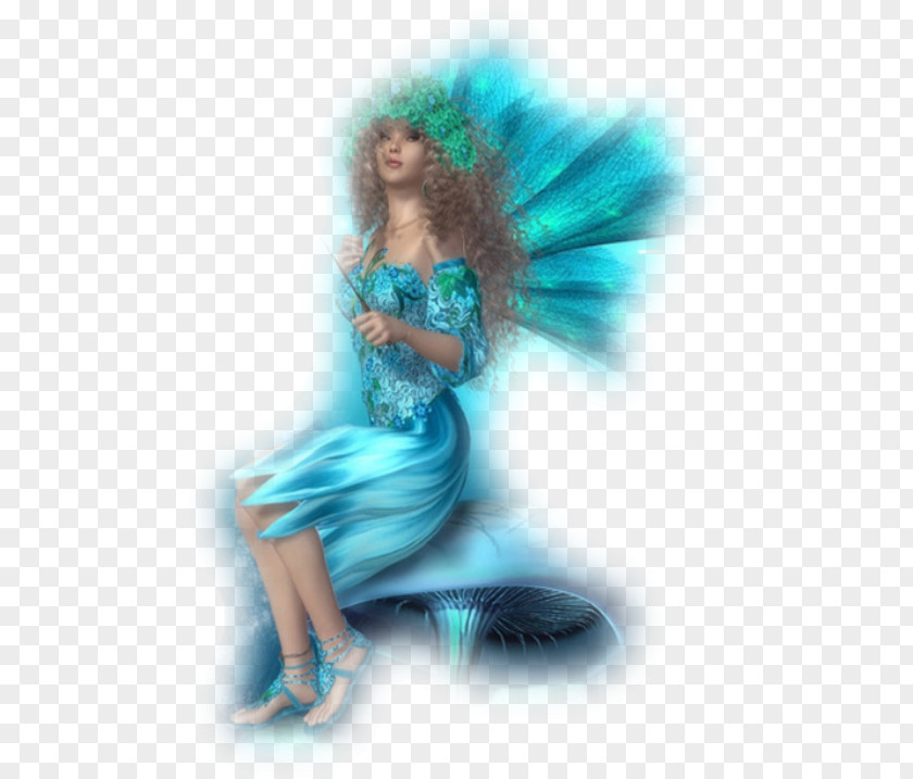 Fairy Turquoise Fashion Beauty.m PNG