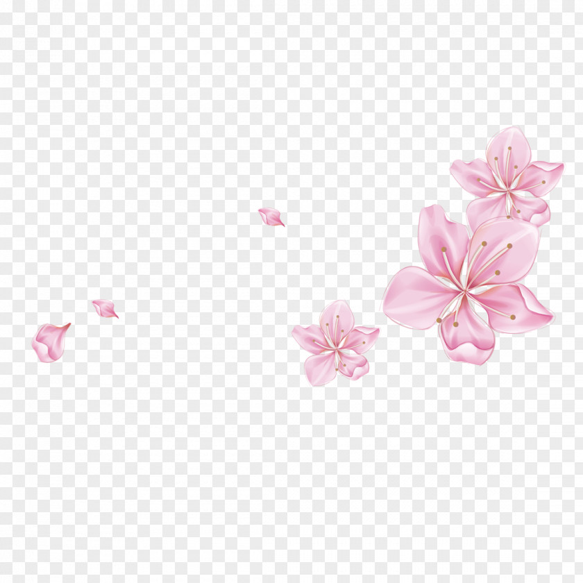 Floating Peach Petal PNG