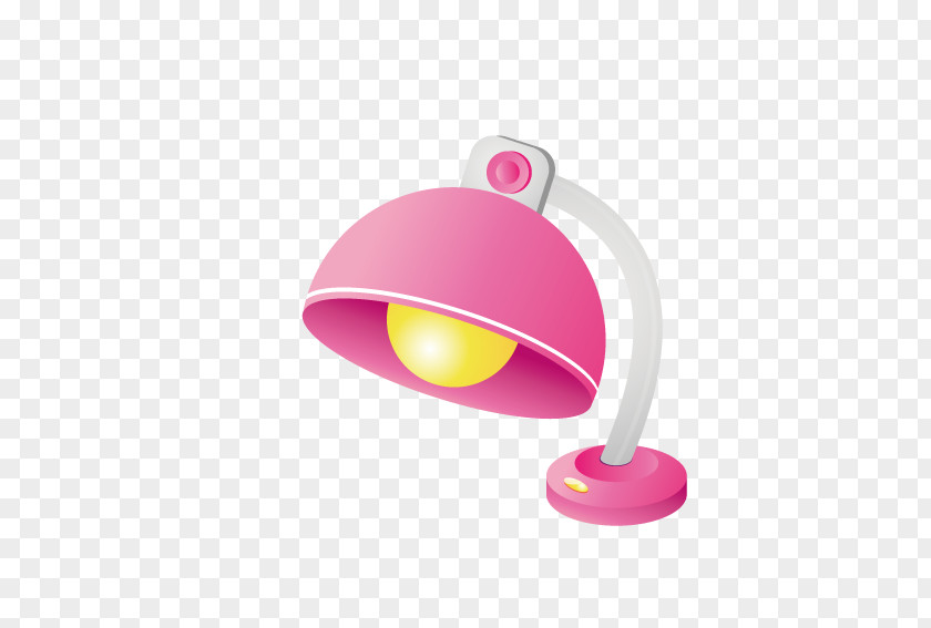 Pink Table Lamp Lampe De Bureau Designer PNG