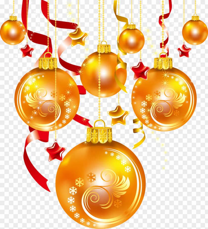 Vector Christmas Ball Ornament Clip Art PNG