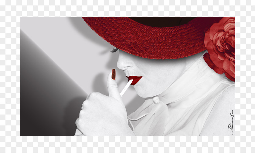 Woman Smoking Red Color Sea Facebook Black PNG