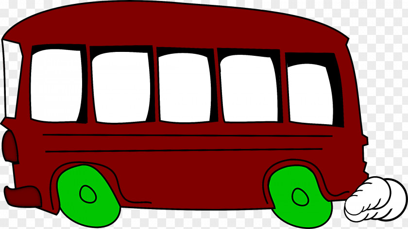 Green Transport Vehicle Bus Car PNG