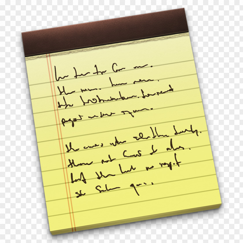 Note Notes Apple OS X Mountain Lion Think Different PNG