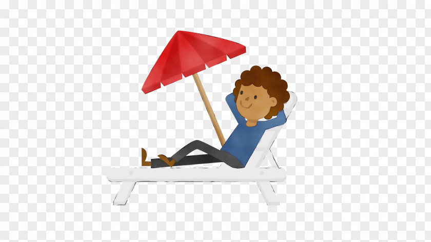 Umbrella Garden Furniture Sitting Cartoon PNG