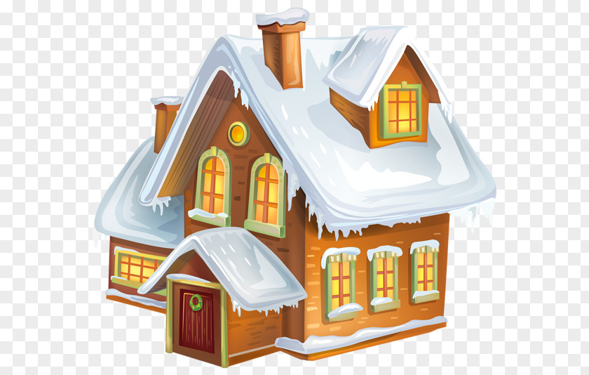 Winter House Cliparts Gingerbread Christmas Clip Art PNG