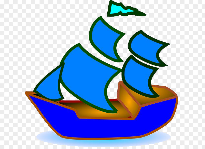 Blue Sailing Ship Sailboat Free Content Clip Art PNG