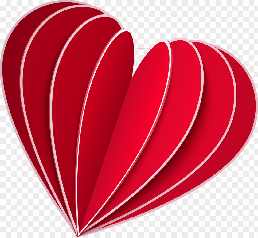 Bonbones Heart Three-dimensional Space Valentine's Day Red PNG