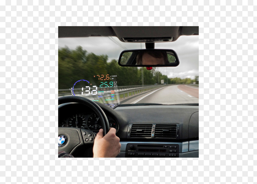 HeadUp Display Interface Design Car Automotive Head-up On-board Diagnostics Windshield PNG