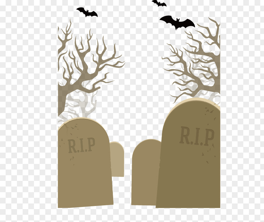 Tombstone Bat Halloween Monsters Paper Jack-o-lantern PNG