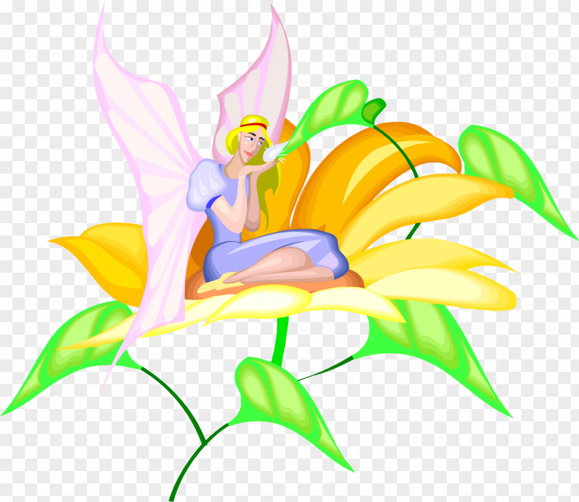 A Fairy Wind Wreathed In Spirits Floral Design Clip Art PNG