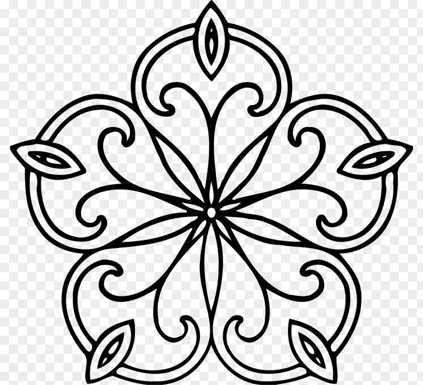 Design Floral Ornament Symmetry PNG