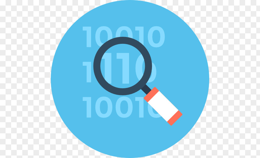 Magnifier Binary Number Clip Art Illustration Data PNG