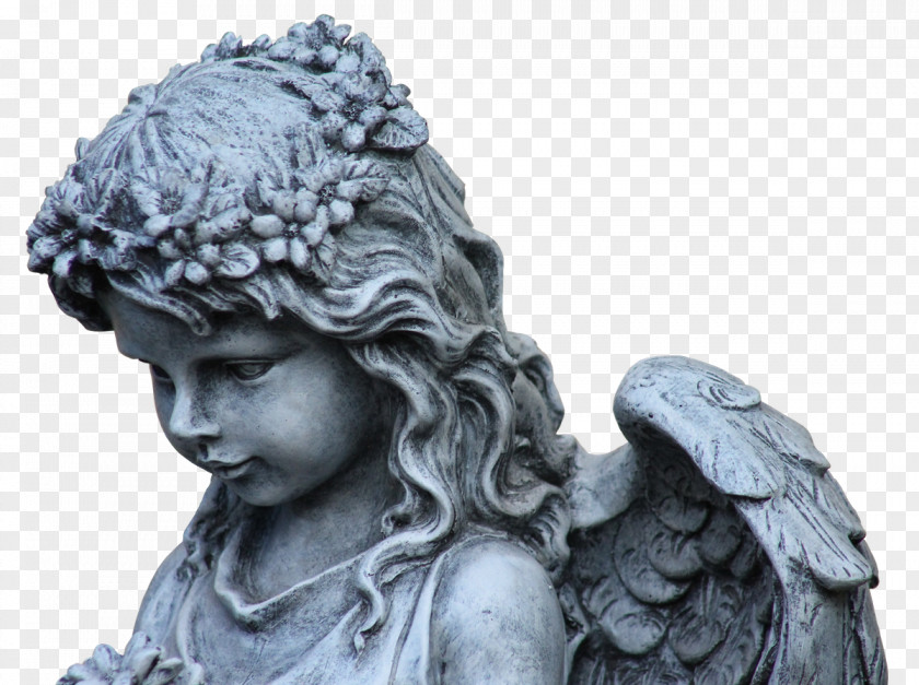 Angel Statue Garden Ornament Sculpture Cherub PNG