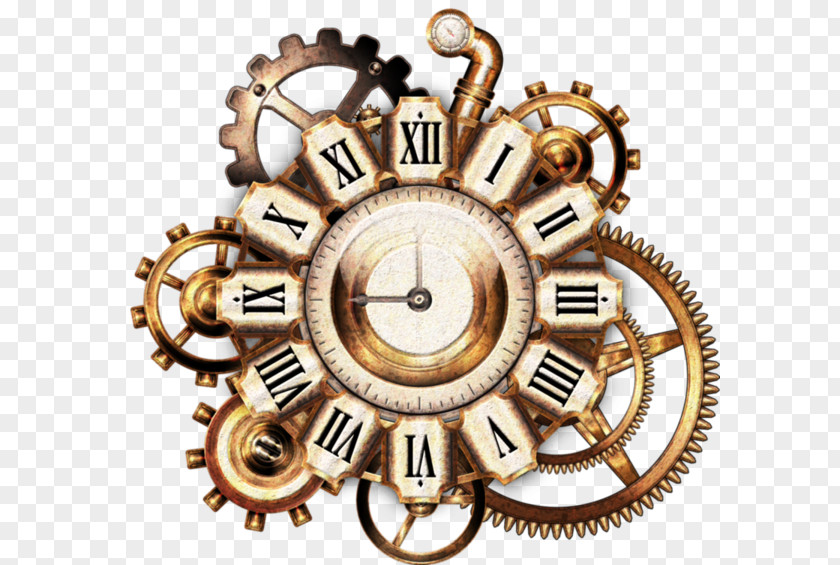 Gear Alarm Clock Steampunk Cyberpunk Derivatives DeviantArt Dieselpunk PNG