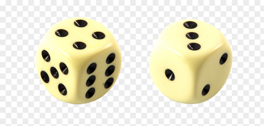 Yellow Fluorescent Dice Game PNG