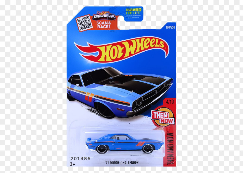 Hot Wheels Race Off Dodge Challenger Car Die-cast Toy PNG
