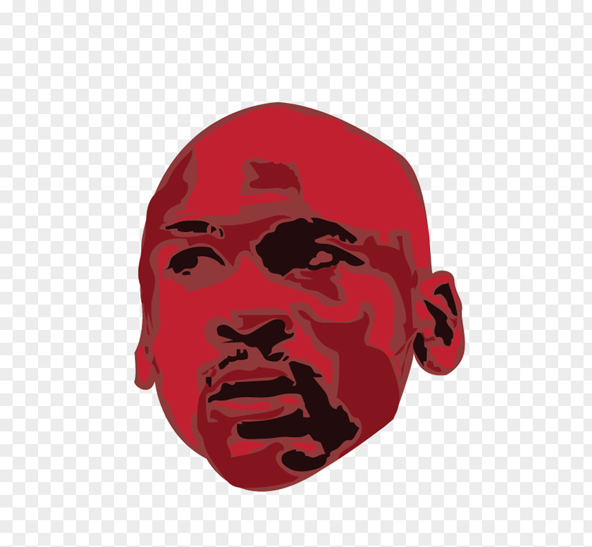 Michael Jordan Red Maroon Jaw Font PNG