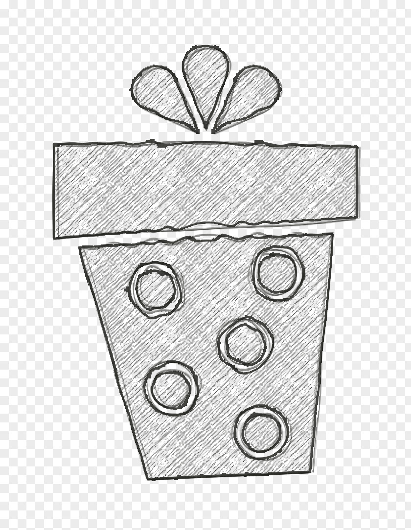 Drawing Line Art Christmas Icon Gift Giftbox PNG