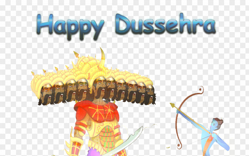 Yellow Text Dussehra PNG