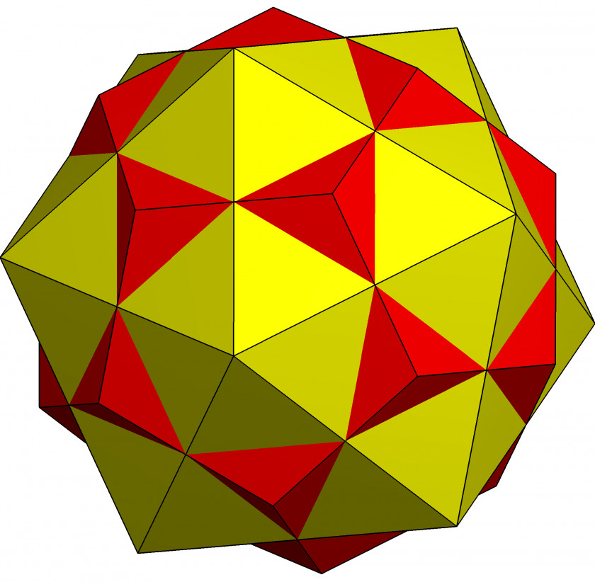 Face Compound Of Dodecahedron And Icosahedron Regular Polyhedron PNG