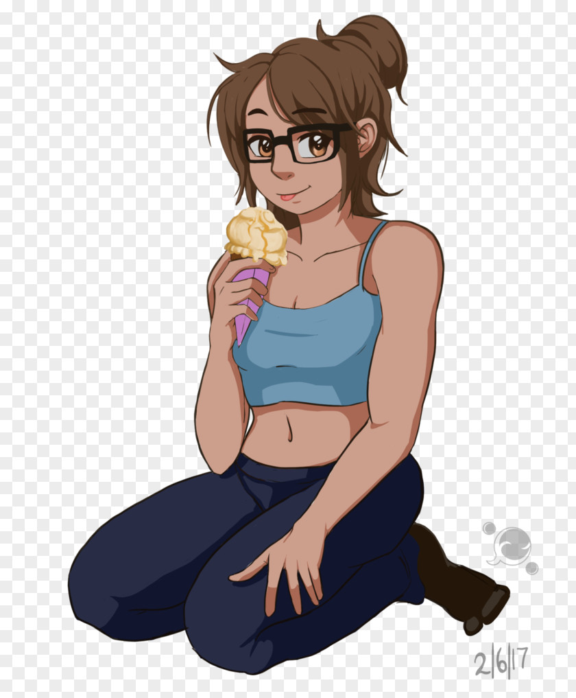 Ice Cream Eating Princess Peach PNG