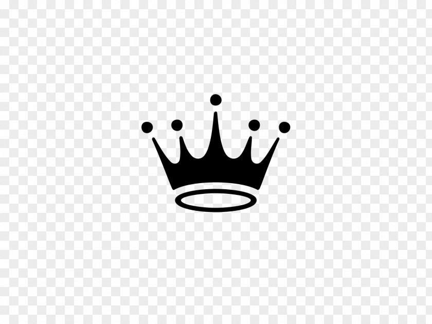 Blackandwhite Hand Crown Logo PNG
