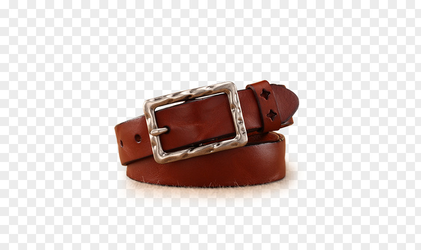 Brown Leather Belt Square Buckle Jeans PNG