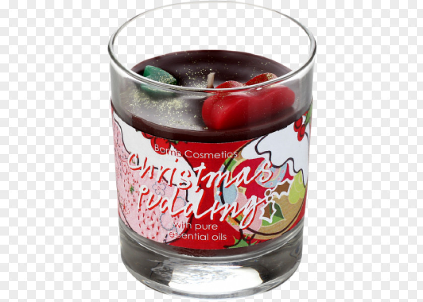 Candle In Glass Christmas Pudding Flavor PNG