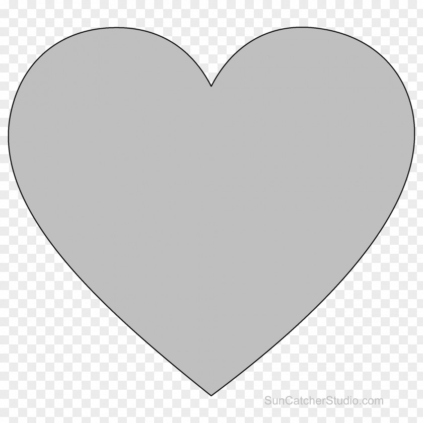Heart Sewing Hobby Stencil Design PNG