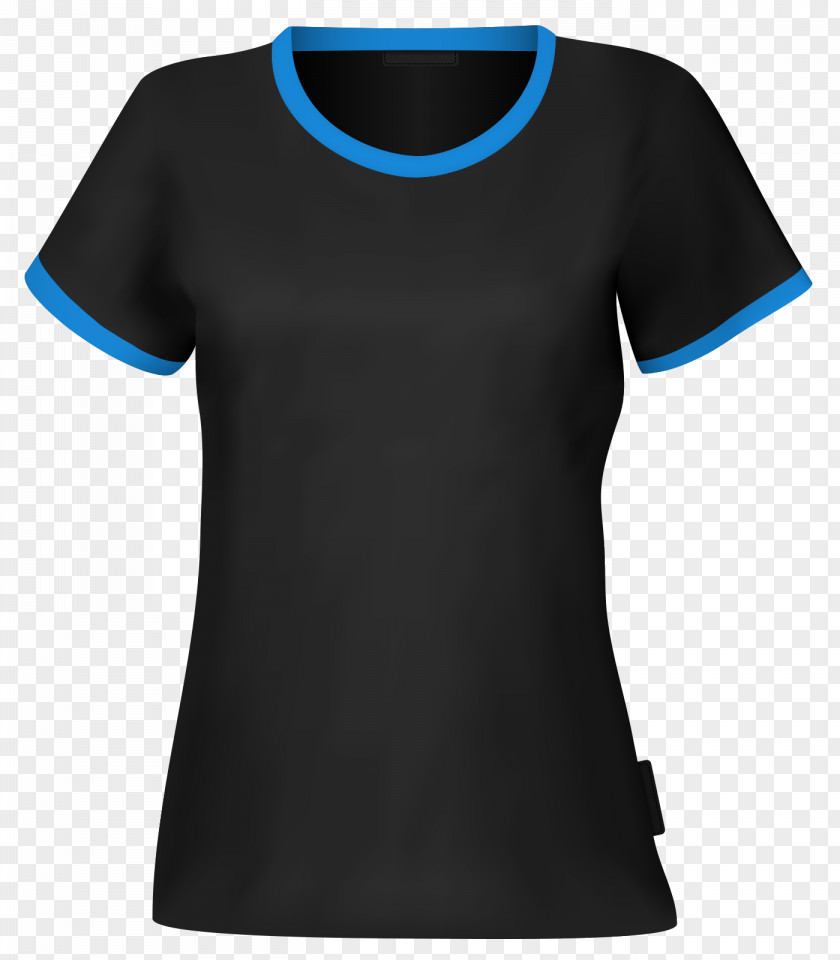 Black Blue Collar T-shirt Vector Sleeve PNG
