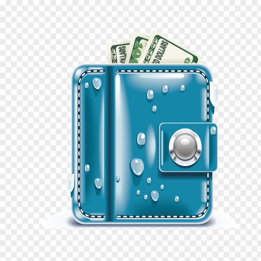 Blue Wallet Daily Necessities Cleaning Designer PNG