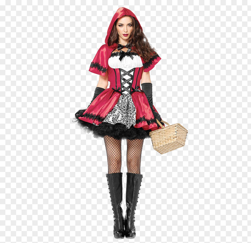 Dress Little Red Riding Hood Big Bad Wolf Halloween Costume PNG