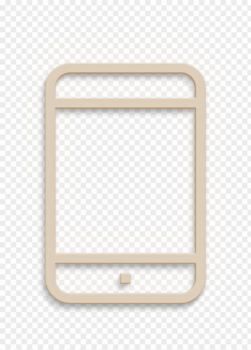 Metal Rectangle Essential Icon Object Smartphone PNG