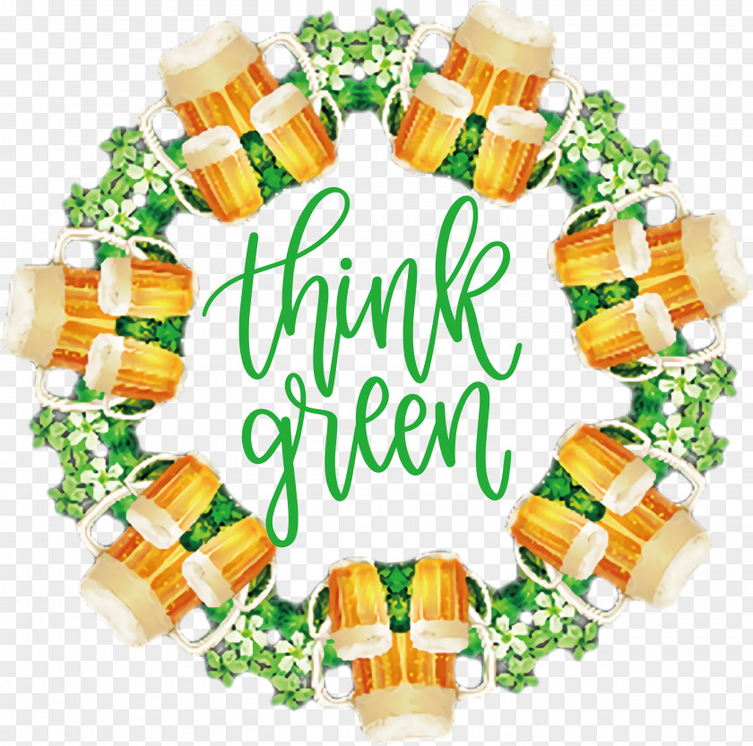 Think Green St Patricks Day Saint Patrick PNG