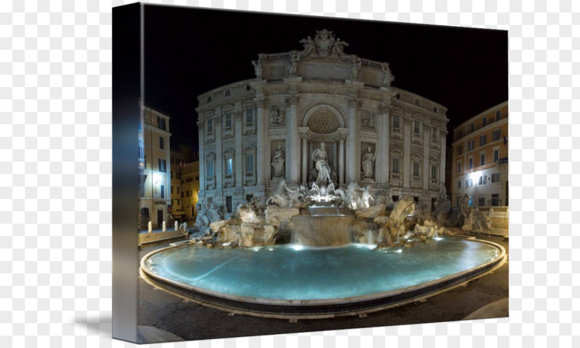 Trevi Fountain Gallery Wrap Canvas Art PNG