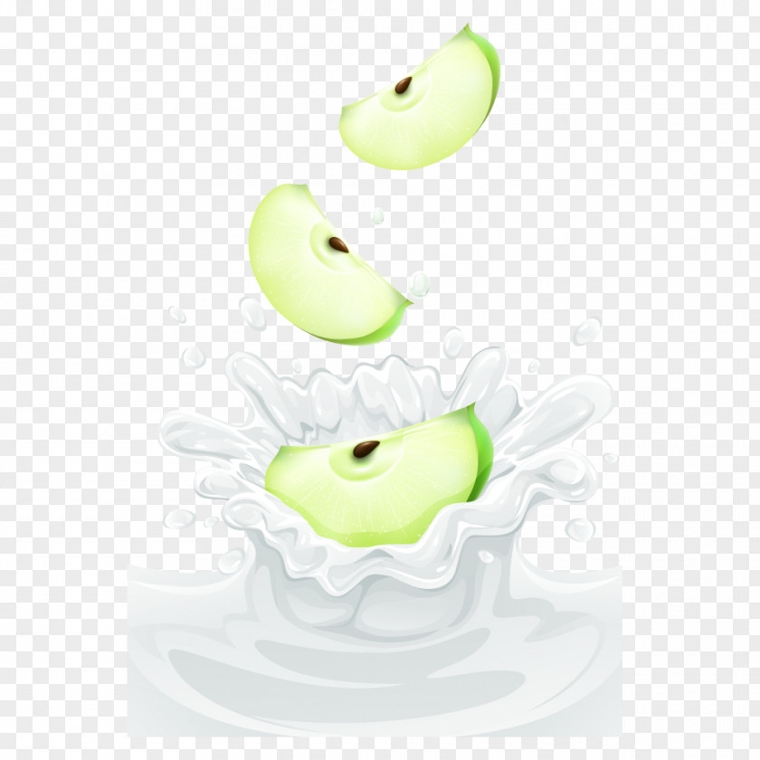 Vector White Speckled In Green Apple Pieces Elements, Hong Kong Clip Art PNG