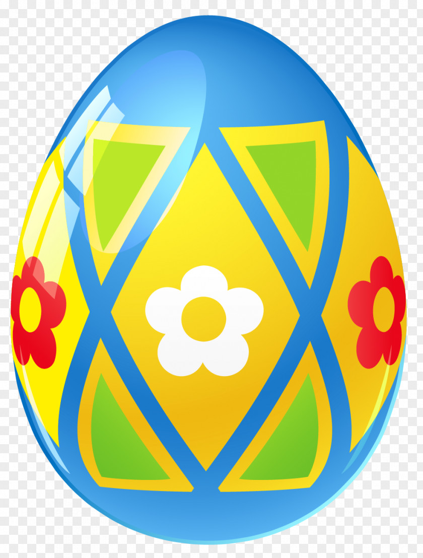 Blue Easter Egg With Flowers Picture Bunny PNG