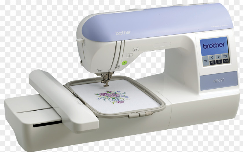 Double Needle Sewing Machine Embroidery Brother PE770 Industries Needlework PNG