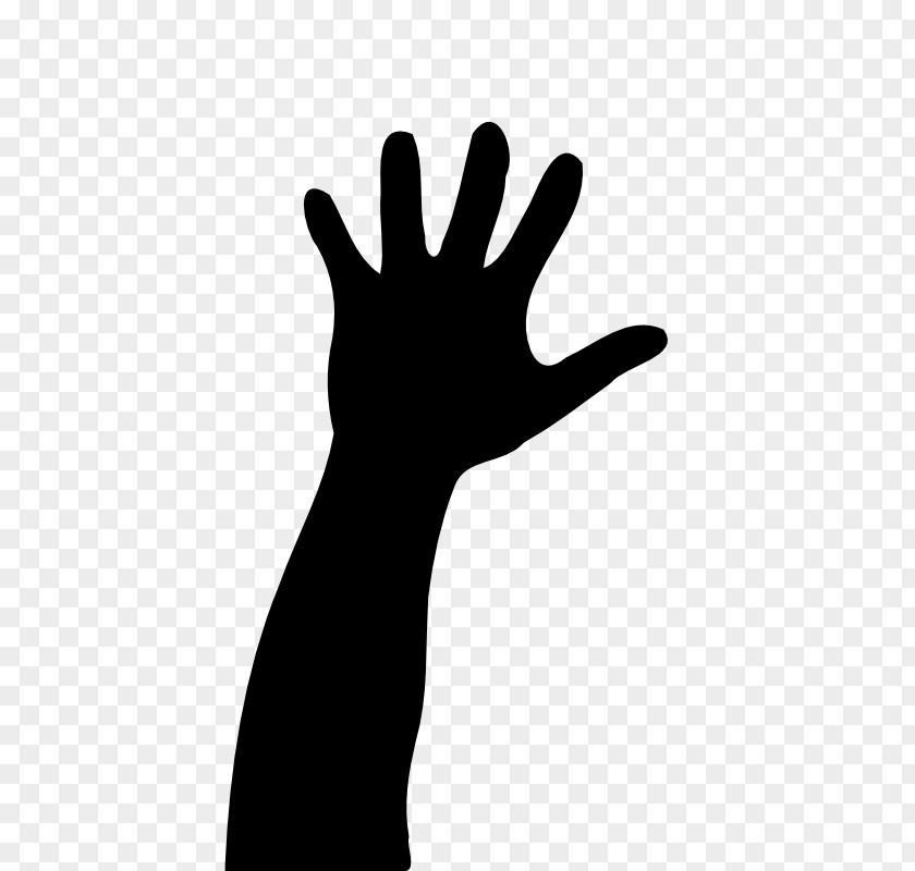 Raised Hand Cliparts Silhouette Clip Art PNG