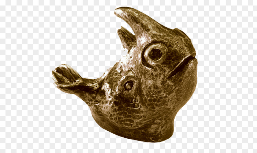 Rhino Head Rhinoceros Snout Metal Brass Antique PNG
